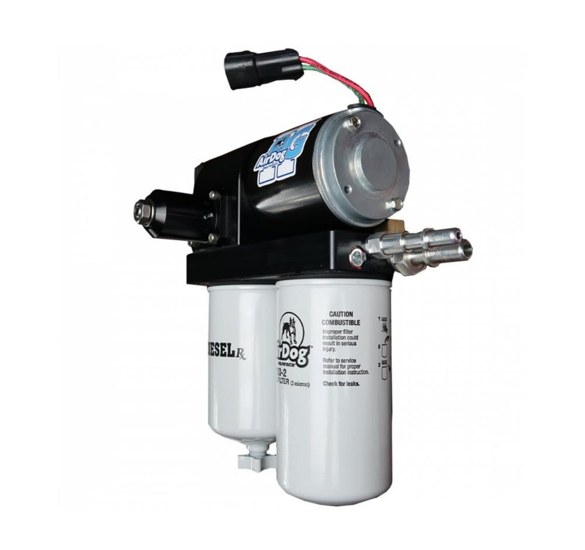 PureFlow AirDog II-5G Fuel Air Separation Systems for 1994-1998 RAM 2500, 3500 - A7SABD524 Separators, II-5G, 165 gph, Pressure Regulator, Wiring Harness