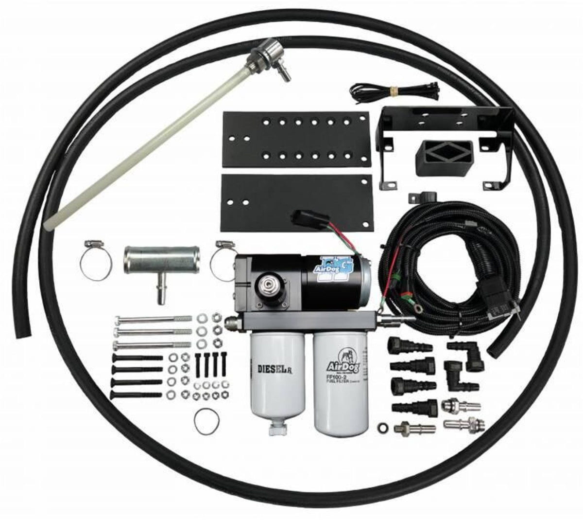PureFlow AirDog II-5G Fuel Air Separation Systems for 1994-1998 RAM 2500, 3500 - A7SABD524 Separators, II-5G, 165 gph, Pressure Regulator, Wiring Harness